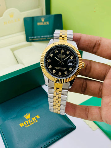 Golden steel chain high quality heavy weight watch