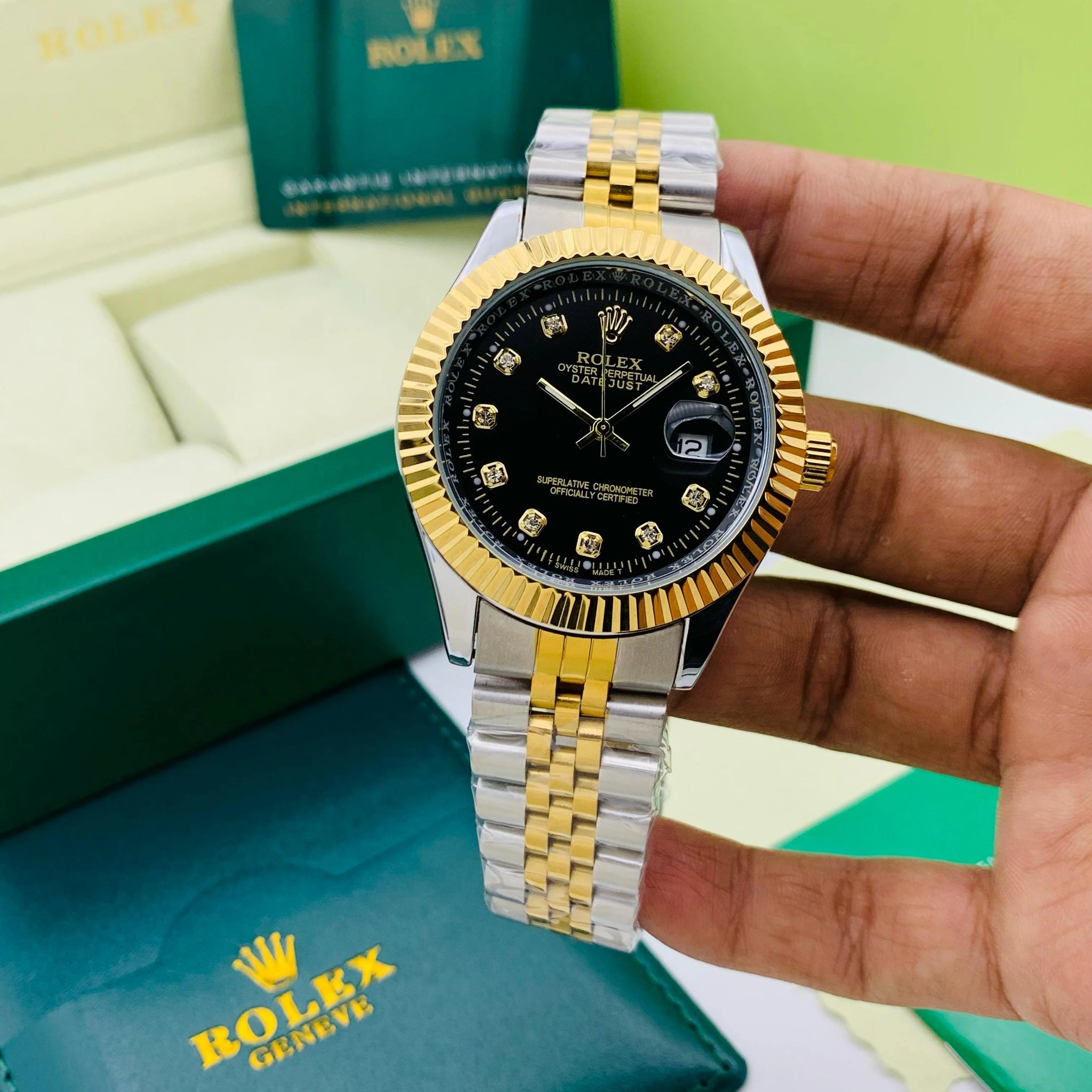 Golden steel chain high quality heavy weight watch